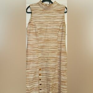 Striped Tan and Cream Dress